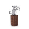 Grey with Black Stripes Holding Single Fish Grey with Black Stripes Holding Single Fish