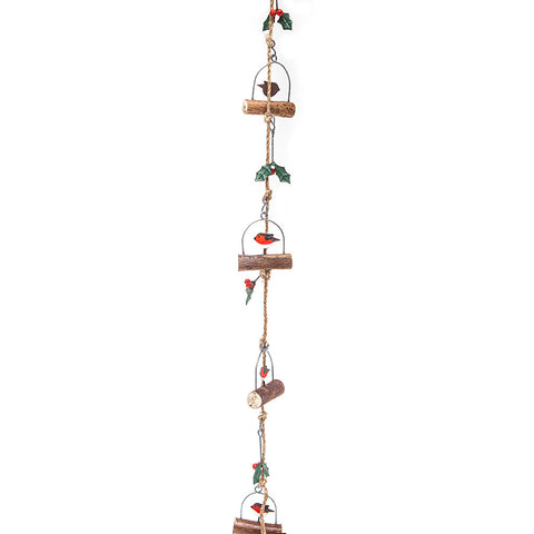 Mini Robin Garland Christmas Decoration from Shoeless Joe detail