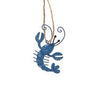 Shoeless Joe Tin Lobster Hanging Decorations Blue Shoeless Joe Tin Lobster Hanging Decorations Blue