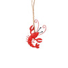 Shoeless Joe Tin Lobster Hanging Decorations Red Shoeless Joe Tin Lobster Hanging Decorations Red