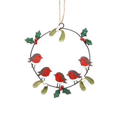 Robin Ring Hanging Christmas Decoration from Shoeless Joe
