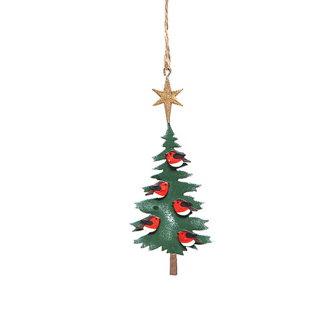 Robin Tree Hanging Christmas Decoration from Shoeless Joe