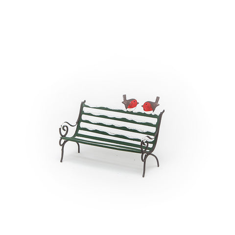 Robins on Park Bench Christmas Decoration from Shoeless Joe