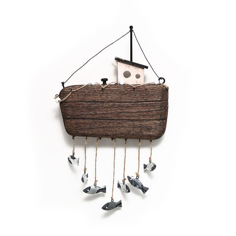 Shoeless Joe 'Wall Trawler' with dangling fishes Wall Art