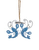 Shoeless Joe 'You Are My Lobster' pair of blue lobsters and fish Hanging Decoration Shoeless Joe 'You Are My Lobster' pair of blue lobsters and fish Hanging Decoration
