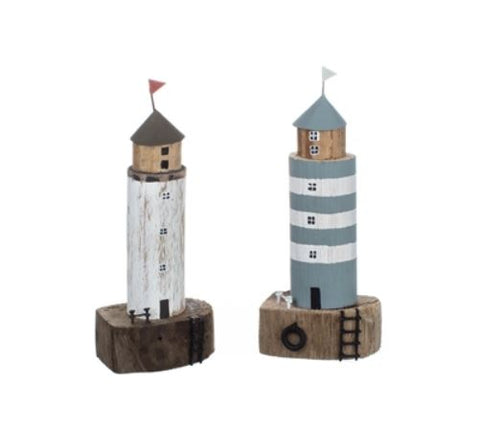 Shoeless Joe White and Grey Lighthouses