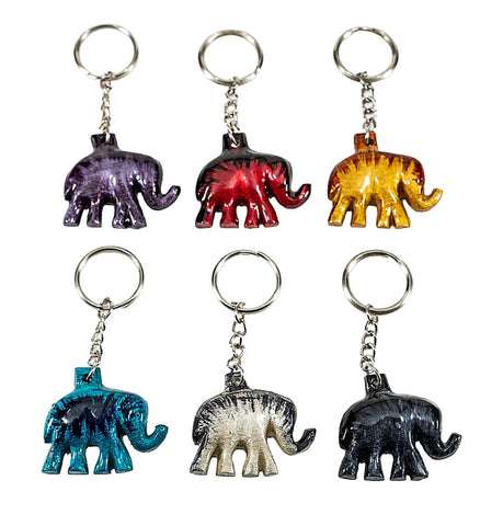 Tilnar Coloured Elephant Keyrings
