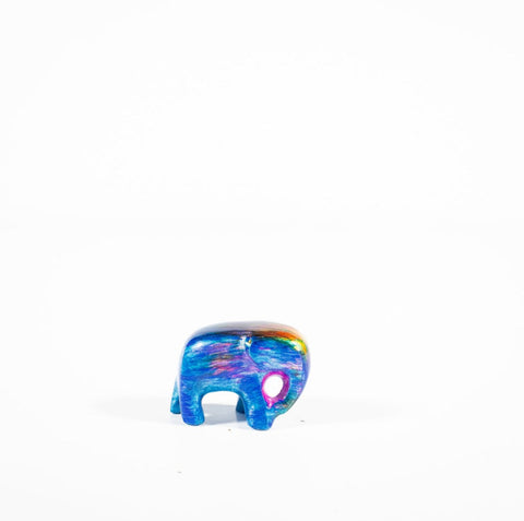 Rainbow Elephant Trunk Down by Tilnar Art