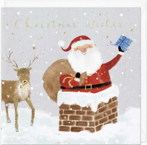 Waving Santa Christmas Card