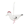 Angel Ceramics Matt Ceramic Seagull with Santa Hat Hanging Decoration Angel Ceramics Matt Ceramic Seagull with Santa Hat Hanging Decoration