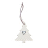 Angel Ceramics Medium Matt Tree with Silver Heart Hanging Decoration Angel Ceramics Medium Matt Tree with Silver Heart Hanging Decoration