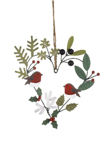 Shoeless Joe Hanging Foliage Heart Decoration