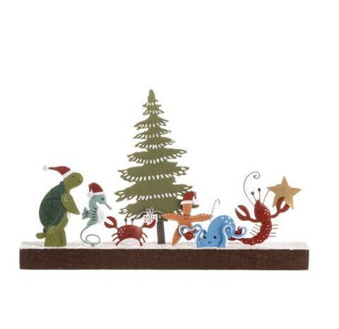 Shoeless Joe Sealife Festivities Around the Tree