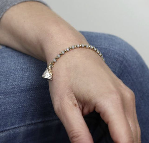 Honey Bee And Beehive Beaded Bracelet