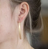 Pom Gold Plated Elegant Scratched Drop Earrings Pom Gold Plated Elegant Scratched Drop Earrings