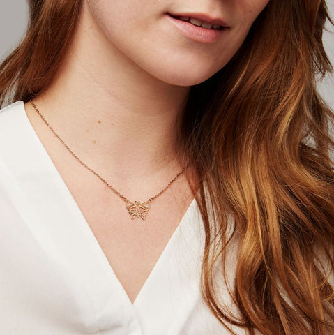 Annie Oak Butterfly Geometric Necklace Lifestyle