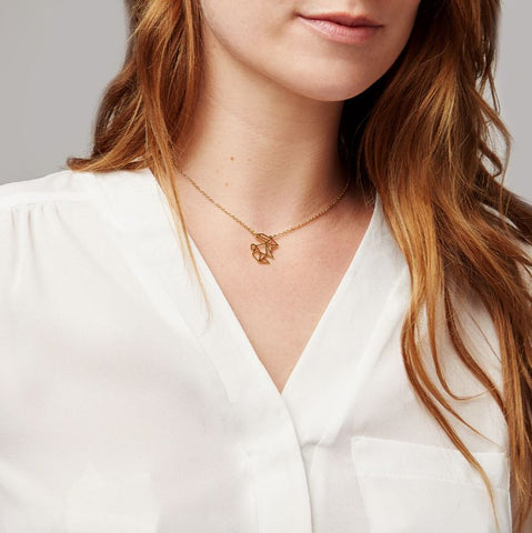 Annie Oak Rabbit Geometric Necklace