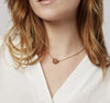 Annie Oak Hedgehog Geometric Necklace in Rose Gold modelled Annie Oak Hedgehog Geometric Necklace in Rose Gold modelled