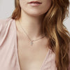 Annie Oak Penguin Geometric Necklace Silver modelled Annie Oak Penguin Geometric Necklace Silver modelled