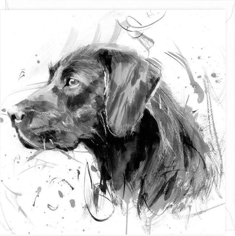 Whistlefish Black Labrador Greeting Card