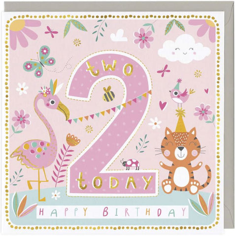 2 Today Happy Birthday Greetings Card