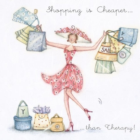 Shopping is Cheaper.....  Greeting Card from Berni Parker