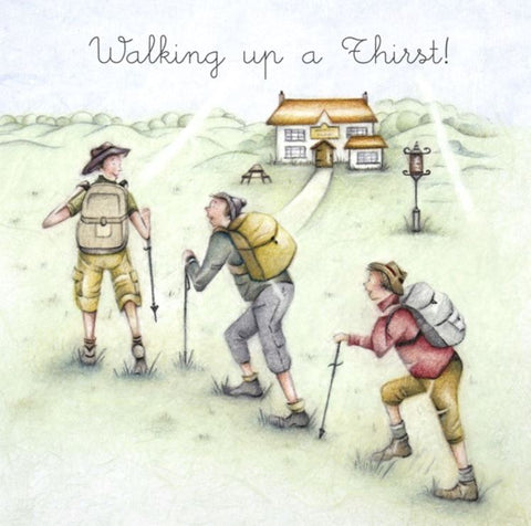 Walking up a Thirst Greeting Card from Berni Parker