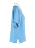 Cadenza Plain Linen Tunic and Necklace in Turquoise side Cadenza Plain Linen Tunic and Necklace in Turquoise side