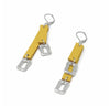 Sobo Double Yellow Leather and Small Ring Feature Earrings Sobo Double Yellow Leather and Small Ring Feature Earrings