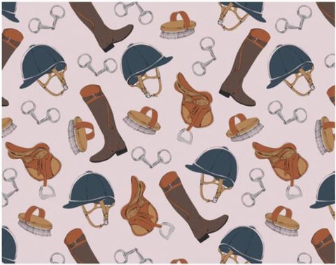 Riding Gear Gift Wrap with Matching Tags