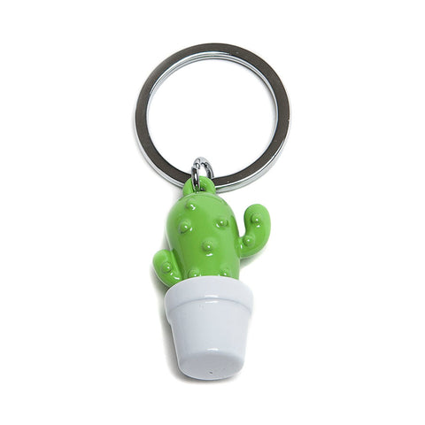 Green Cactus Metal Keyring from Oli Olsen
