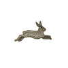 Hot Tomato Leaping Hare Brooch in Antique Gold and Clear Crystals Hot Tomato Leaping Hare Brooch in Antique Gold and Clear Crystals
