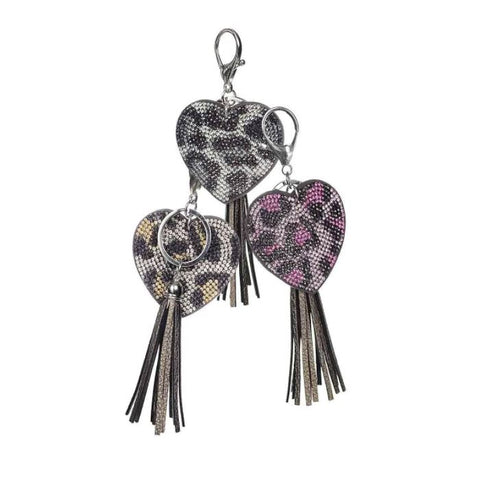 Hot Tomato Super Heart with Tassel Keyring
