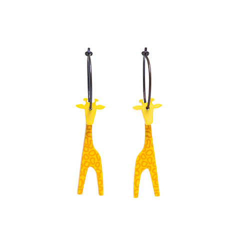 Lene Lundberg K Form Yellow Giraffe Earrings