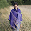 Italian Wool/Cashmere Mix Lilac Poncho from Cadenza Italian Wool/Cashmere Mix Lilac Poncho from Cadenza