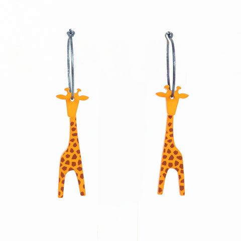 Lene Lundberg K-Form Light Tan Giraffe Earrings