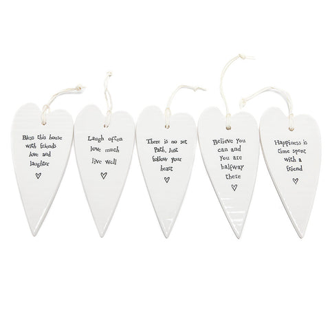 East of India Ceramic Elegant Hearts with Sentiments (4)