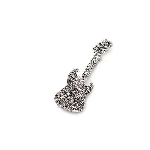 Eastar Sparkly Diamante Guitar Brooch