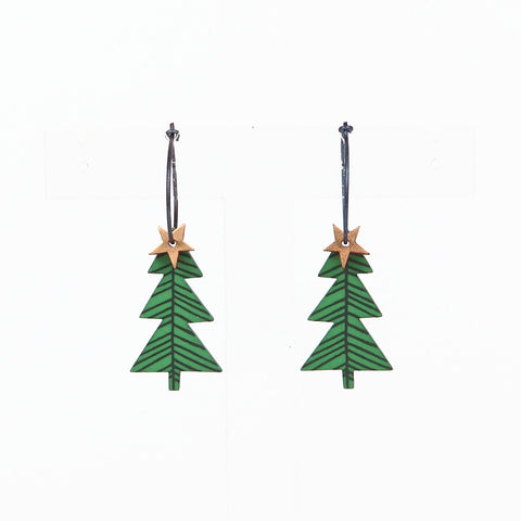 Lene Lundberg K-Form Christmas Tree Earrings