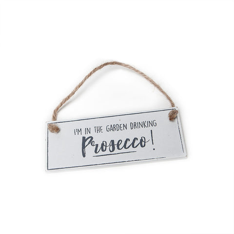 Gisela Graham Mini Wooden Prosecco Sign