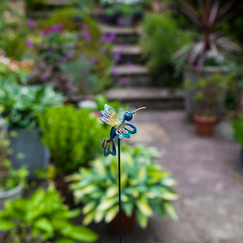 Hummingbird on Stick Garden Ornament