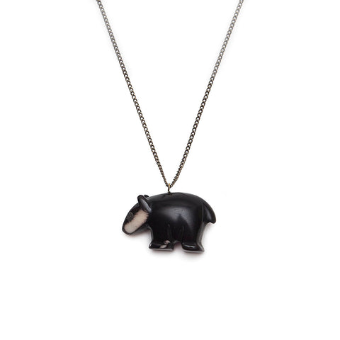 Just Trade Tagua Nut Badger Necklace
