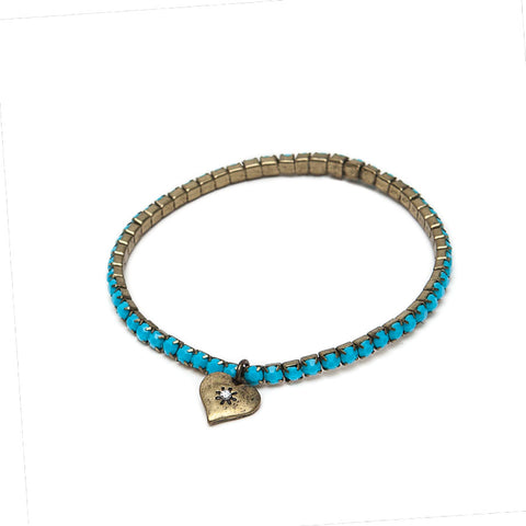 Lovett Turquoise Bead Stretch Bracelet