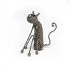 Knitted Wire Sitting Cat Sculpture by Sarah Jane Brown Knitted Wire Sitting Cat Sculpture by Sarah Jane Brown