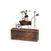 Wheelbarrow Fork and Bird Sculpture in Wood and Metal by Sarah Jane Brown Wheelbarrow Fork and Bird Sculpture in Wood and Metal by Sarah Jane Brown