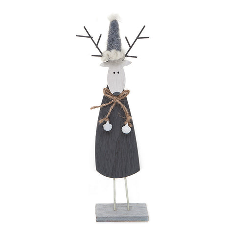 Heaven Sends Quirky Wooden Reindeer with Bells
