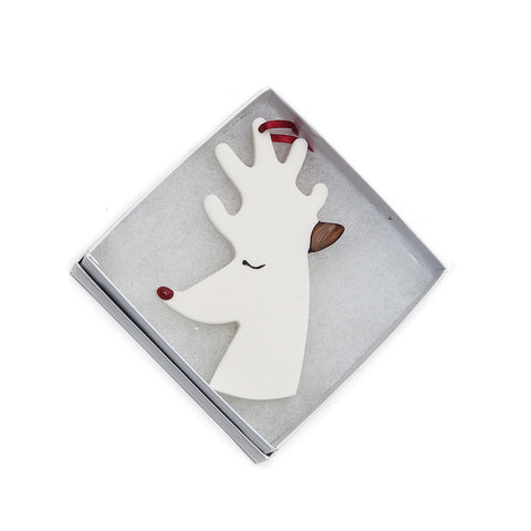 Angel Ceramics Matt Ceramic Retro Rudolph Hanging Decoration