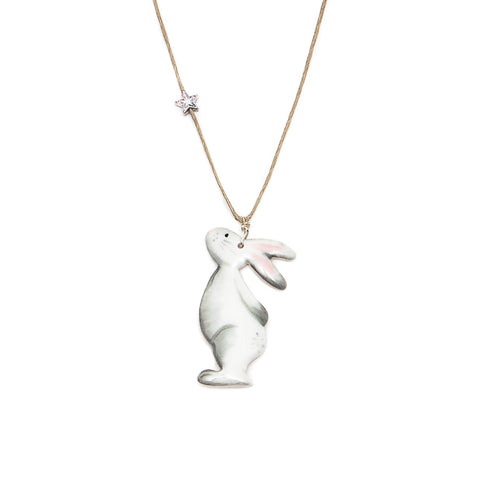 Angel Ceramics  Glazed Ceramic Bunny and Star Necklace