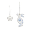 Angel Ceramics Glazed Ceramic Snow Bunny and Snowflake Hanging Decorations Angel Ceramics Glazed Ceramic Snow Bunny and Snowflake Hanging Decorations