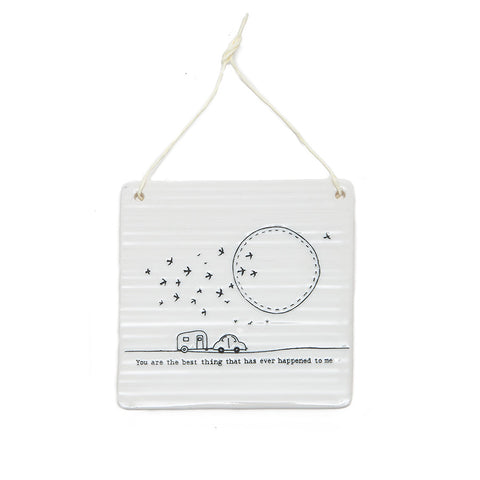 East of India Glazed Ceramic Sentiments Plaque